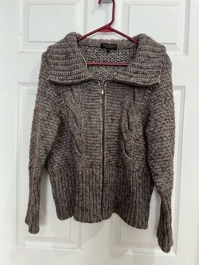 Paola Manfredi Knit Turtleneck Sweater Brown/Taupe Size S